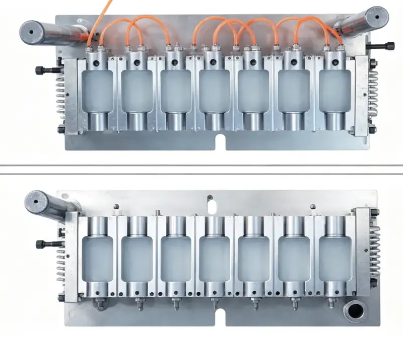 ZQ40 injection blow molding machine mold construction detail